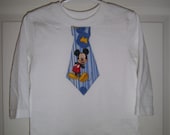 Boys, Mickey Mouse, Appliqued Tie Shirt, Infant, Toddler