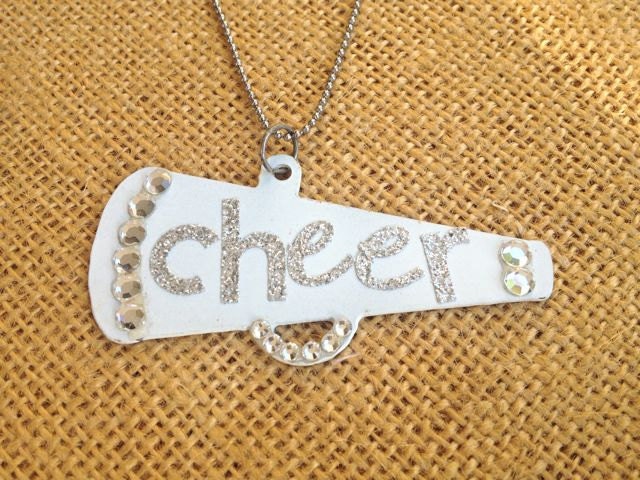 Cheer Metal Megaphone Cheerleader Necklace Cheer Mom