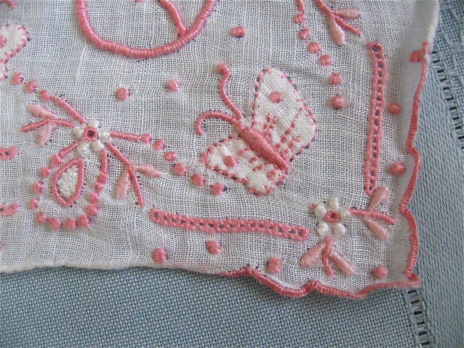 Vintage Monogrammed Handkerchief