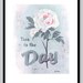 This is the Day - retro sign art print in pale blues