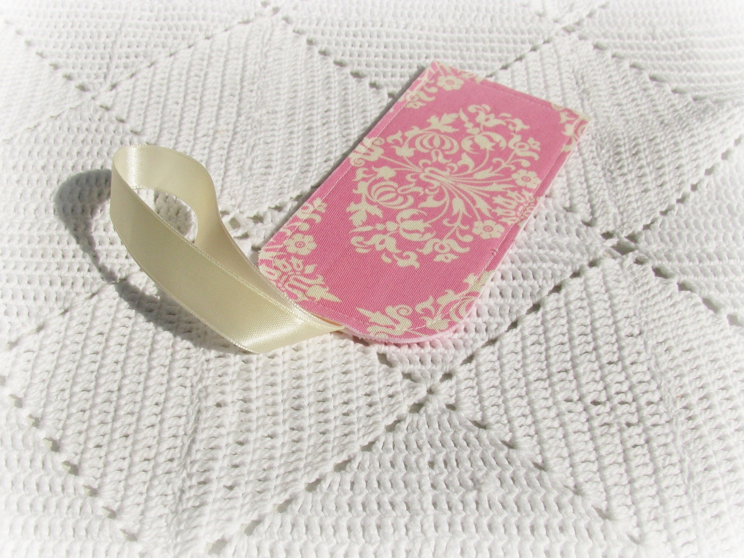 Luggage Tag - Park Fountains - Pink and Ivory