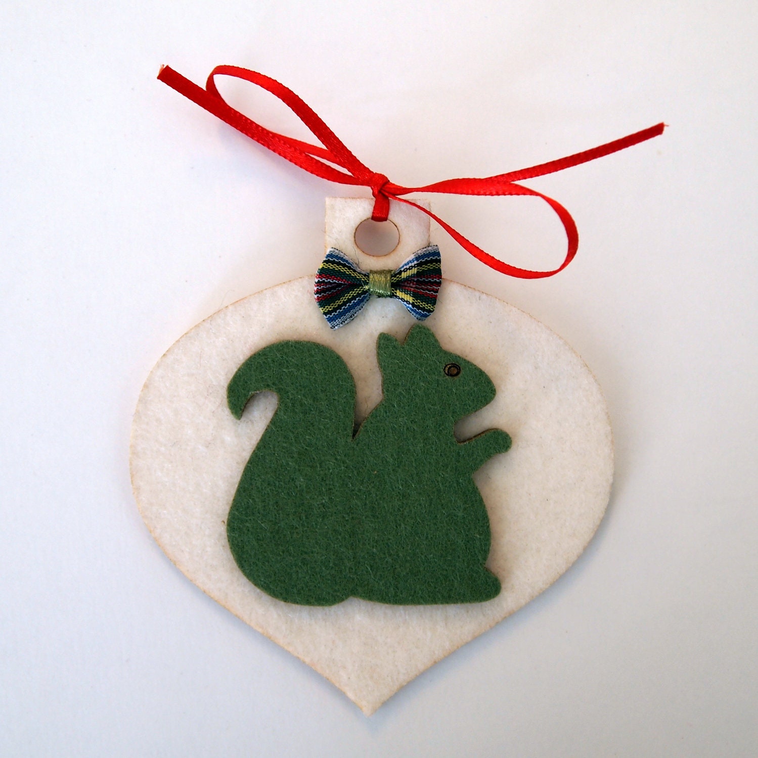 Squirrel Felt Ornament