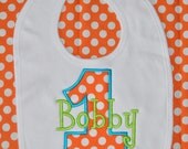 2 CUSTOM NUMBER BIBS to go with Current Order   (to match Hats)