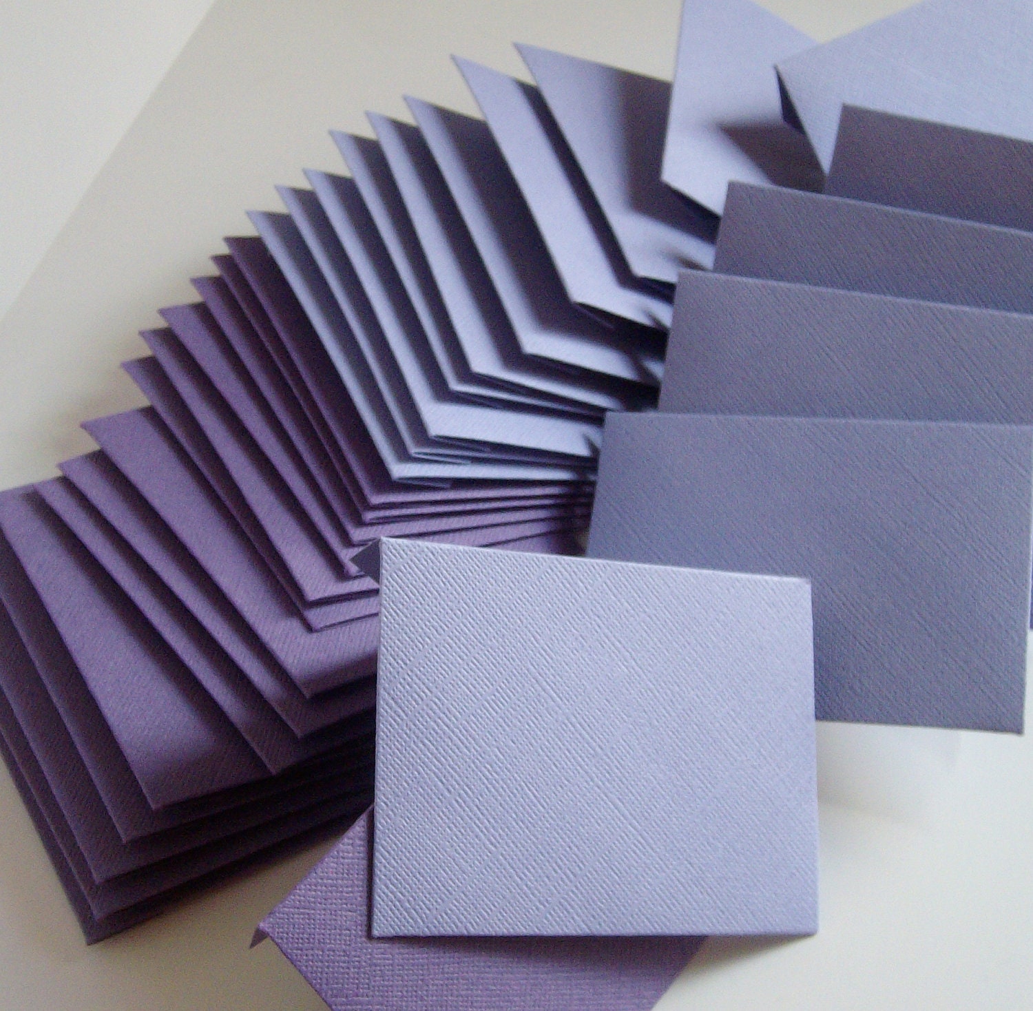 30 lavender and purple textured small envelopes, wedding guest book envelope,business card envelope, gift card envelope, size 1 envelope - WoolAndMore