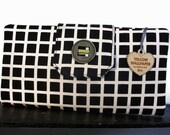 TY Wallet- Black, White and Chartreuse Billfold-earth day sale