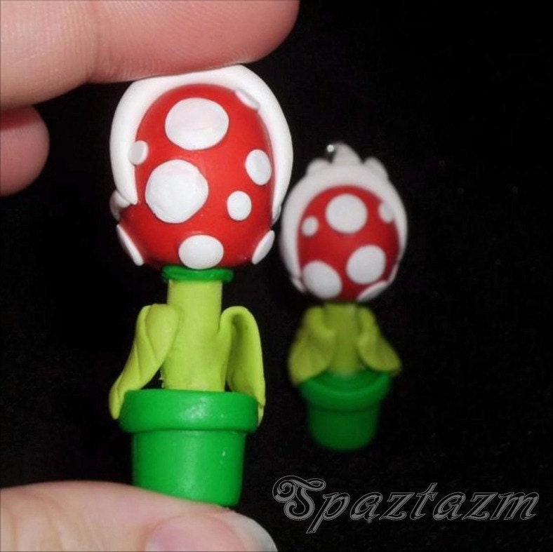 Piranha Plant Earrings As seen on G4 AOTS Made in the USA