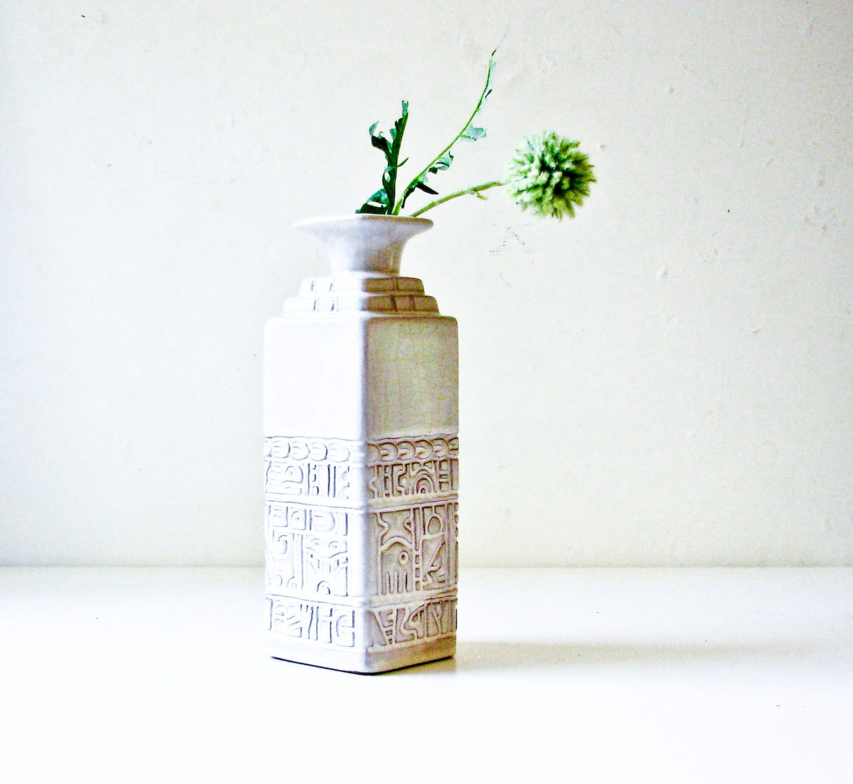 Mid Century Modern White Vase - Frankoma - BeeJayKay