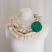 ivory ruffle infinity scarf