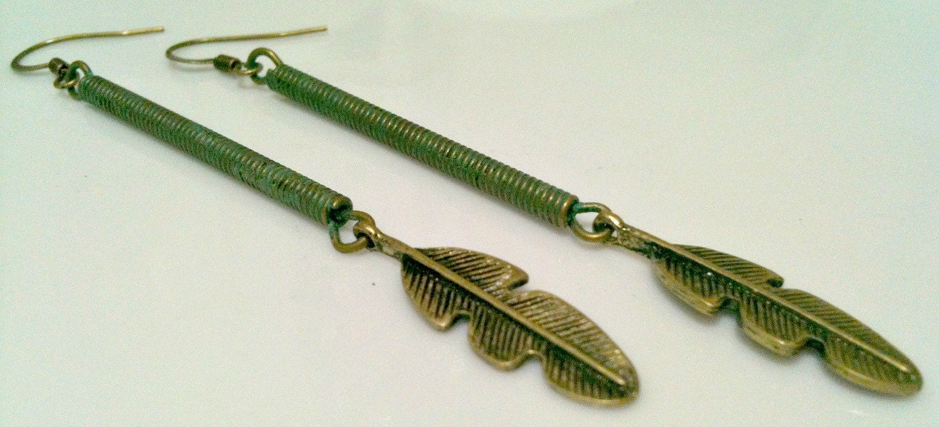 feather coil - earrings