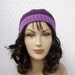 Purple Crochet Hat - Womens Beanie with Button - Ladies Cap