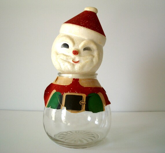 vintage santa styrofoam candy jar by redesignkc on etsy vintage santa styrofoam candy jar by redesignkc on etsy