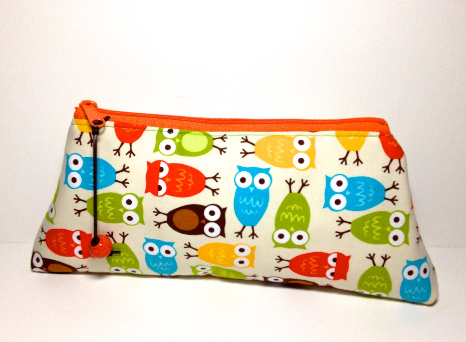 Makeup Bag Large in Multi Colored Owls