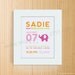 Custom Birth Announcement Print - ELEPHANT Wall Art