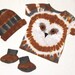 Tie Dye Outfit - Barn Owl -  Size 12 month tshirt, cap and booties