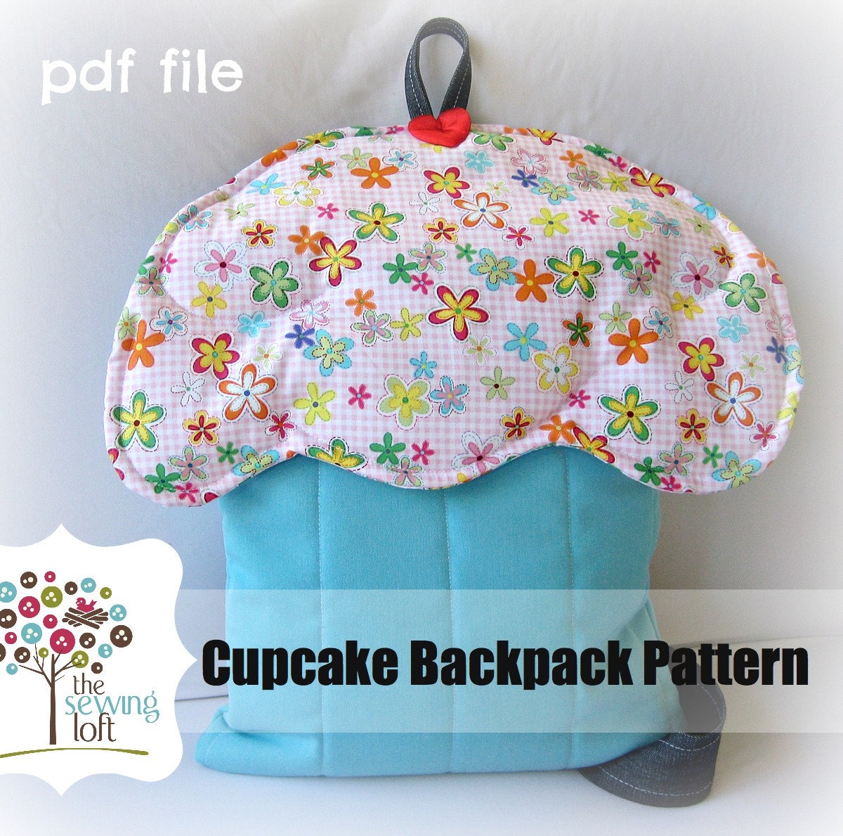 Cupcake Backpack Pattern -INSTANT Download PDF File