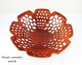 Large lace fruit bowl, home decor, cobalt blue, wedding gift (IN STOCK No.11)