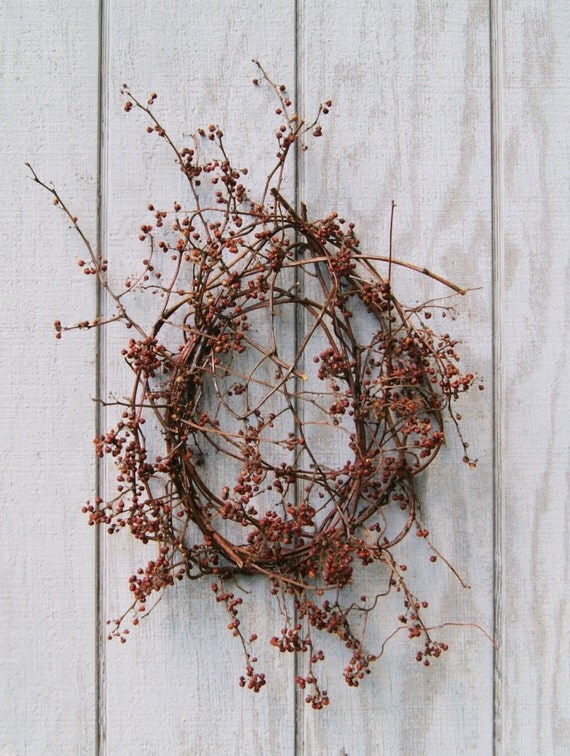 Fall Wreath Natural Dried Bittersweet Berry by HollyFerencze