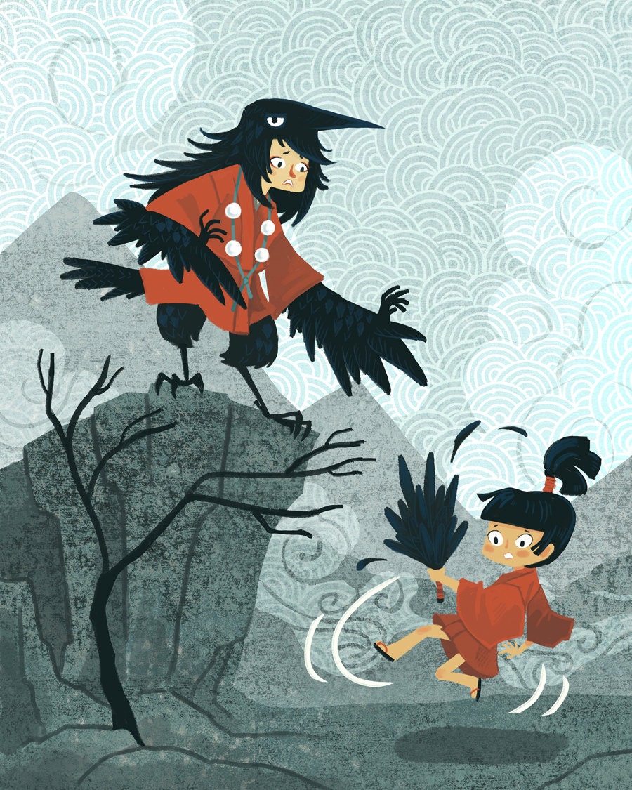 Tengu's Stolen Fan 8x10 art print