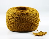 Crochet Thread 3 Ply Linen Thread Dark Gold Linen Yarn Specialty Thread Tatting Thread