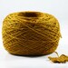 Crochet Thread 3 Ply Linen Thread Dark Gold Linen Yarn Specialty Thread Tatting Thread