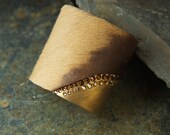 Crystal Cowgirl Hair-on Leather Cuff