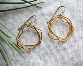 Gold Vermeil Earrings, Irregular Gold Vermeil Earrings, Gold Earrings