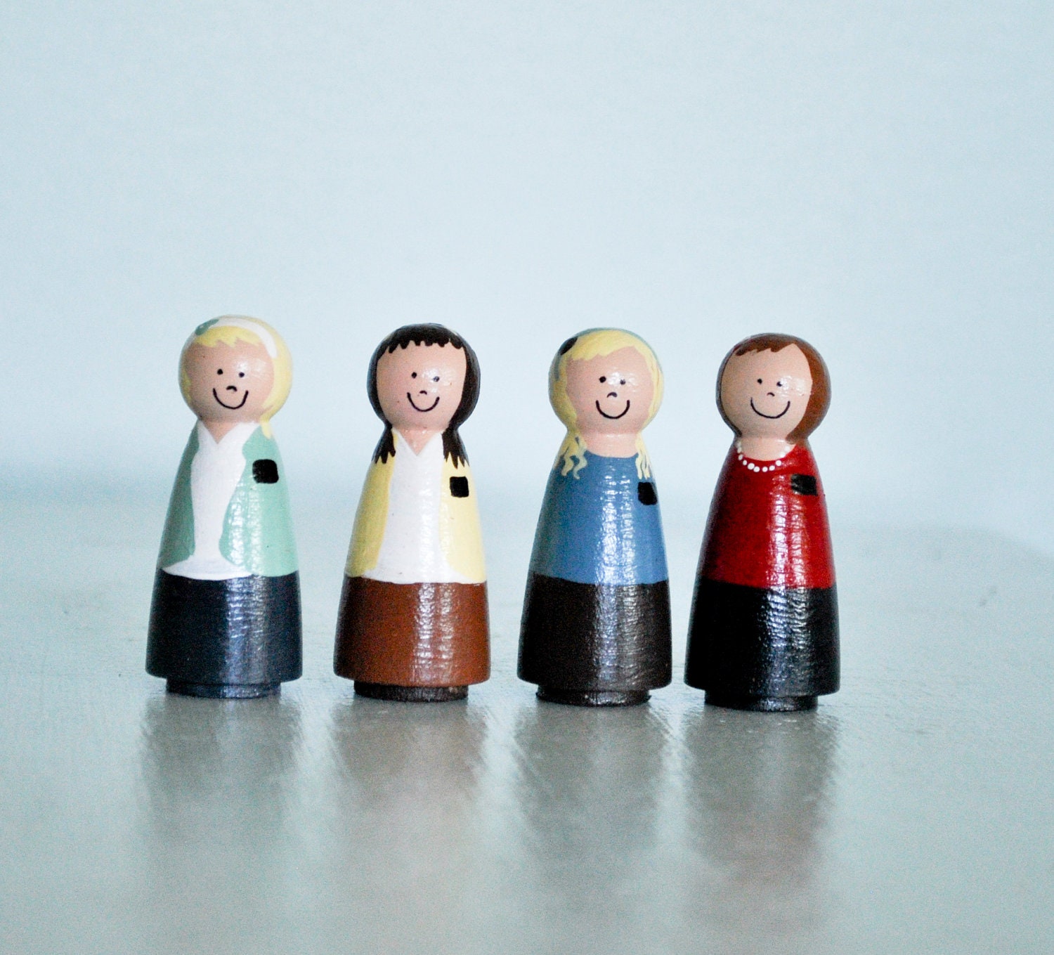 RESERVED for Janelle- LDS Missionary Ornament Wooden Peg doll