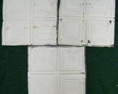 AUTHENTIC Tin Ceiling Set of 3 Tile Panel 12"x12" Arts and Crafts RECLAIMED S728-12