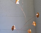 Copper Mobile with Handmade Ginkgo Leaf