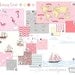 Coral, Pink and Gray Custom Crib Bedding - Sarah Jane Out to Sea - Morning Coral