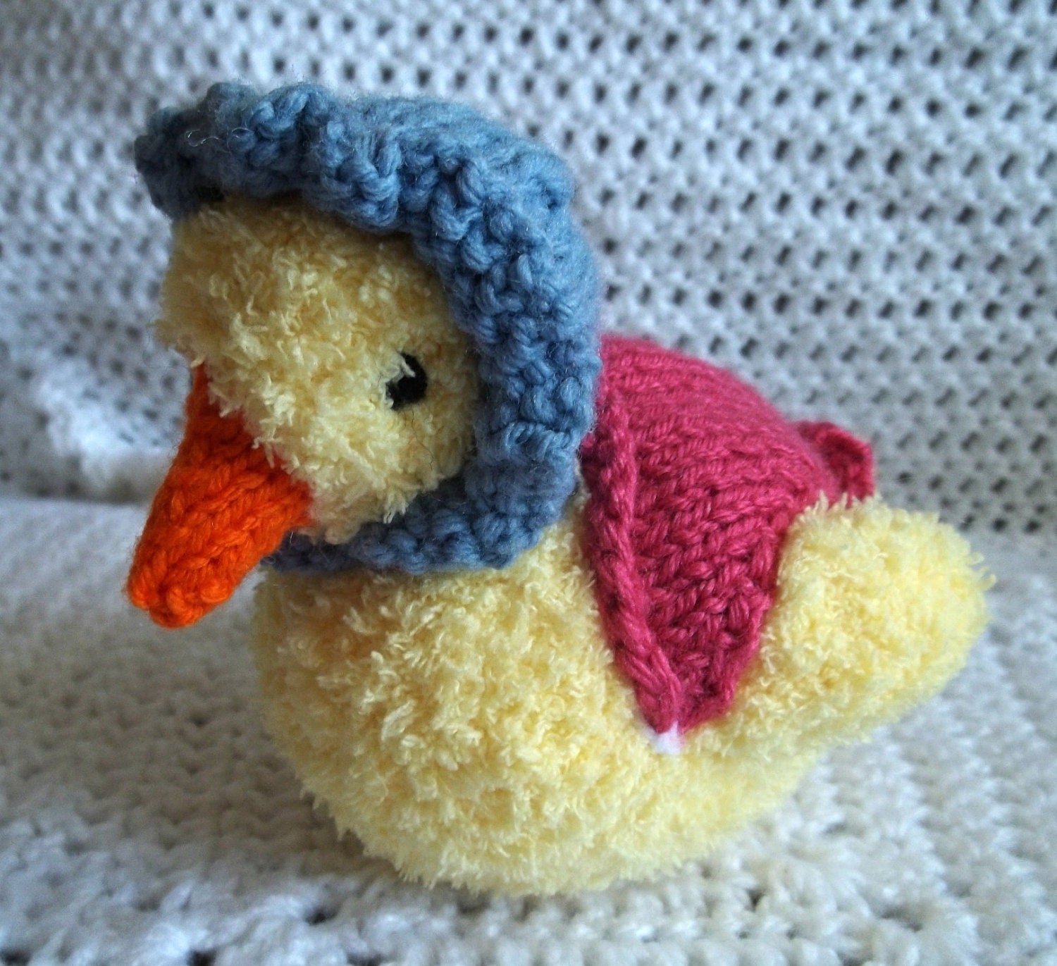 Stuffed Animal - Beatrix Potter - Jemima Puddle Duck - Knit Toy
