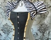 Black White Circus Pirate Stripe Tie On Shrug