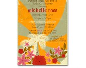 Hawaiian Bridal Shower or Party Invitation