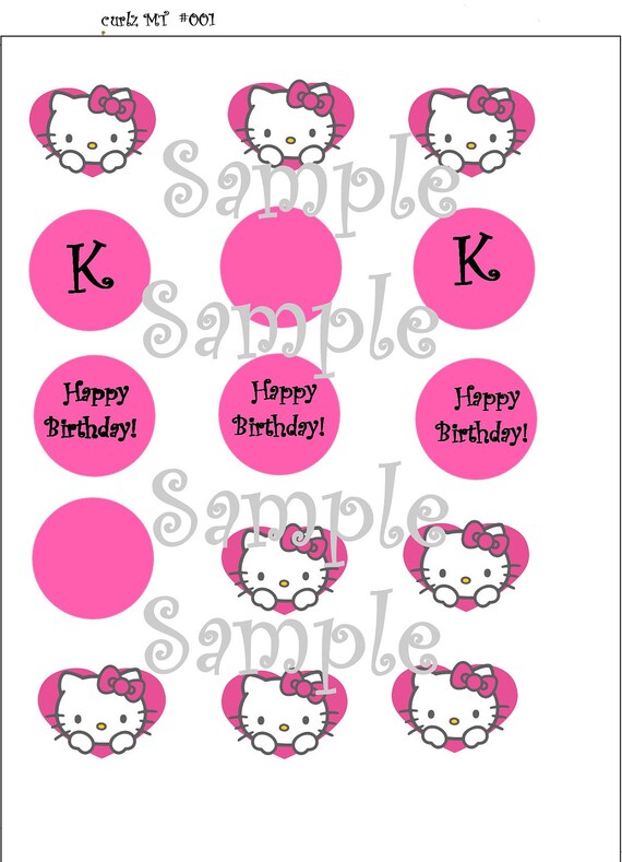 Items similar to HELLO KITTY Printable Candy StickersDIYpersonalize on Etsy