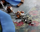Light Blue Silk Necklace (Three Layer)