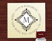 Custom SELF INKING stamp - Return Address Rubber Stamp - style MS5386- Personalized wedding or christmas gift