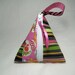 Patchwork Triangle Zip Pouch - OOAK Zip Pouch - Triangle Patch work Pouch ooak