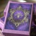 Art Locket Necklace featuring a Honey Bee - The purple, iconic pendant looks vintage with a romantic flair