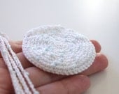 Ice Drops ring holder, OOAK Ornament, crochet mini purse, white, personal pendant, beads, New Year ornament. Christmas decoration