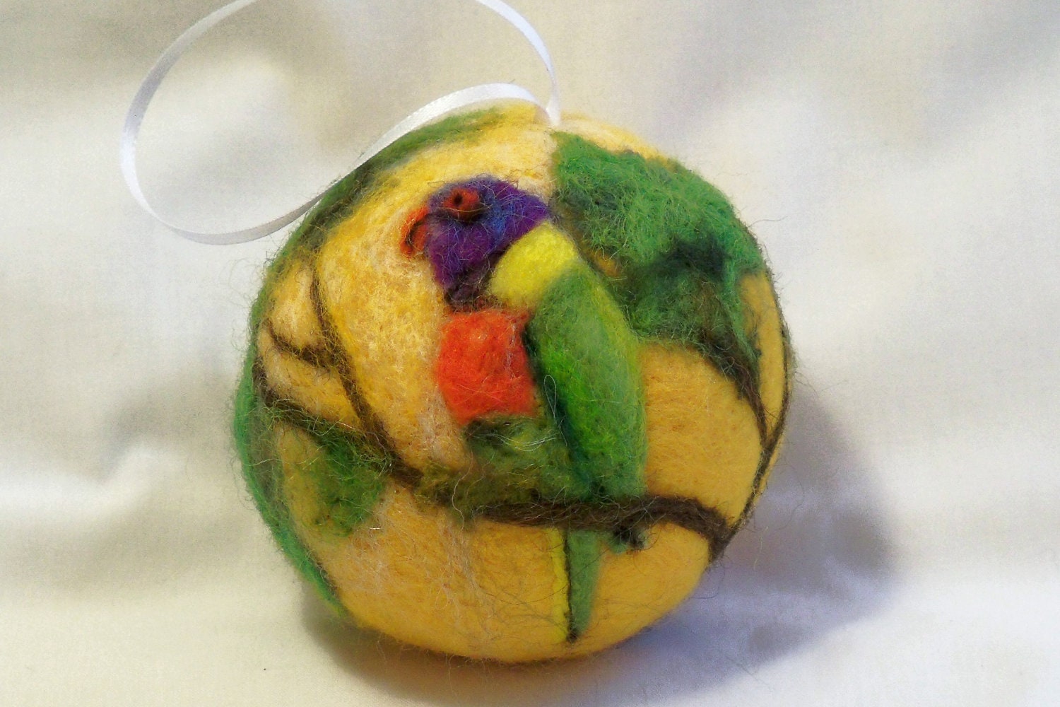 Needle Felted Christmas Ornament - Rainbow Lorikeet Austrailian Bird