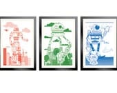 RGB Robots Poster 3-pack