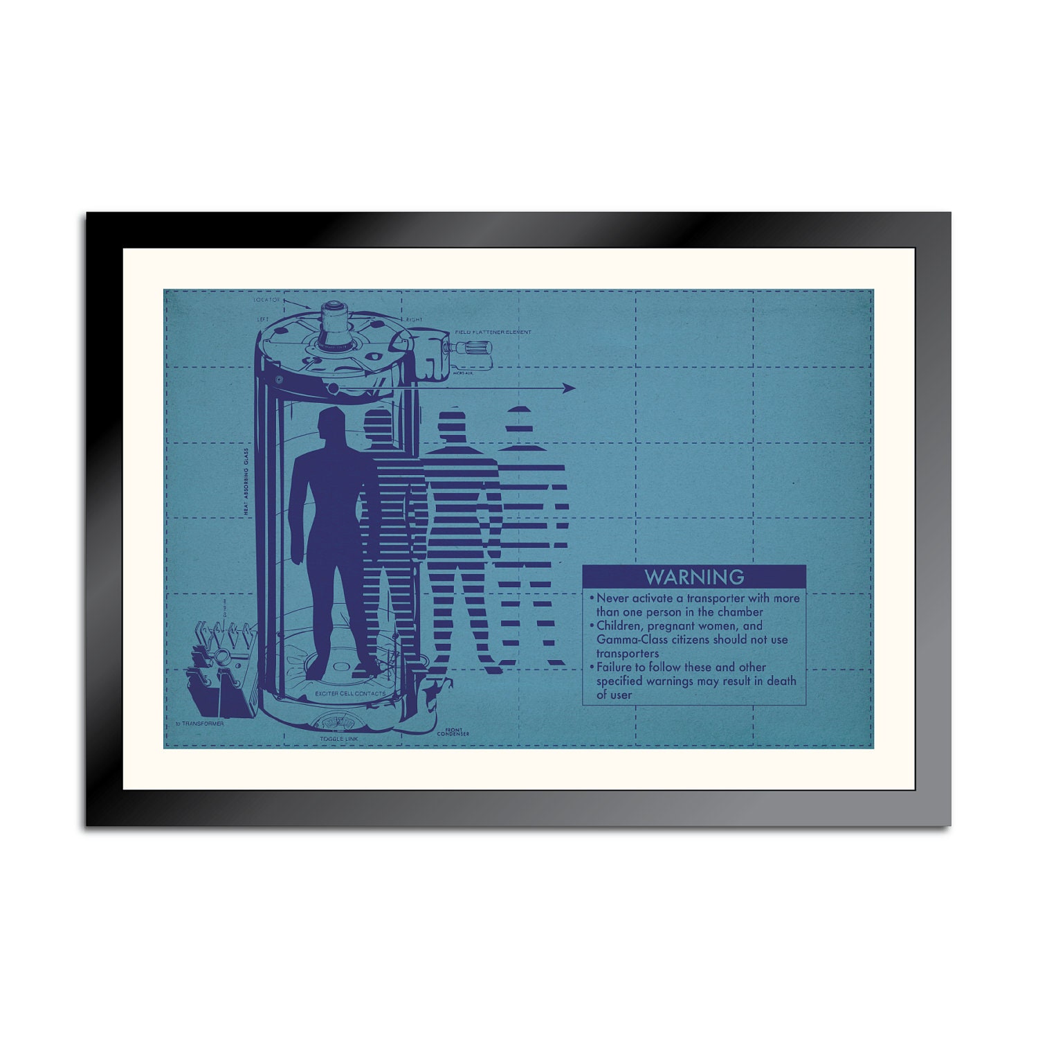 Sci-Fi Danger Awareness Print - Teleporter.