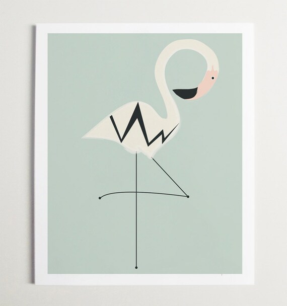 Flamingo Wall Art - 17" x 22"