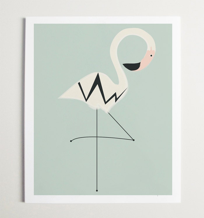 Flamingo Wall Art - 17" x 22"