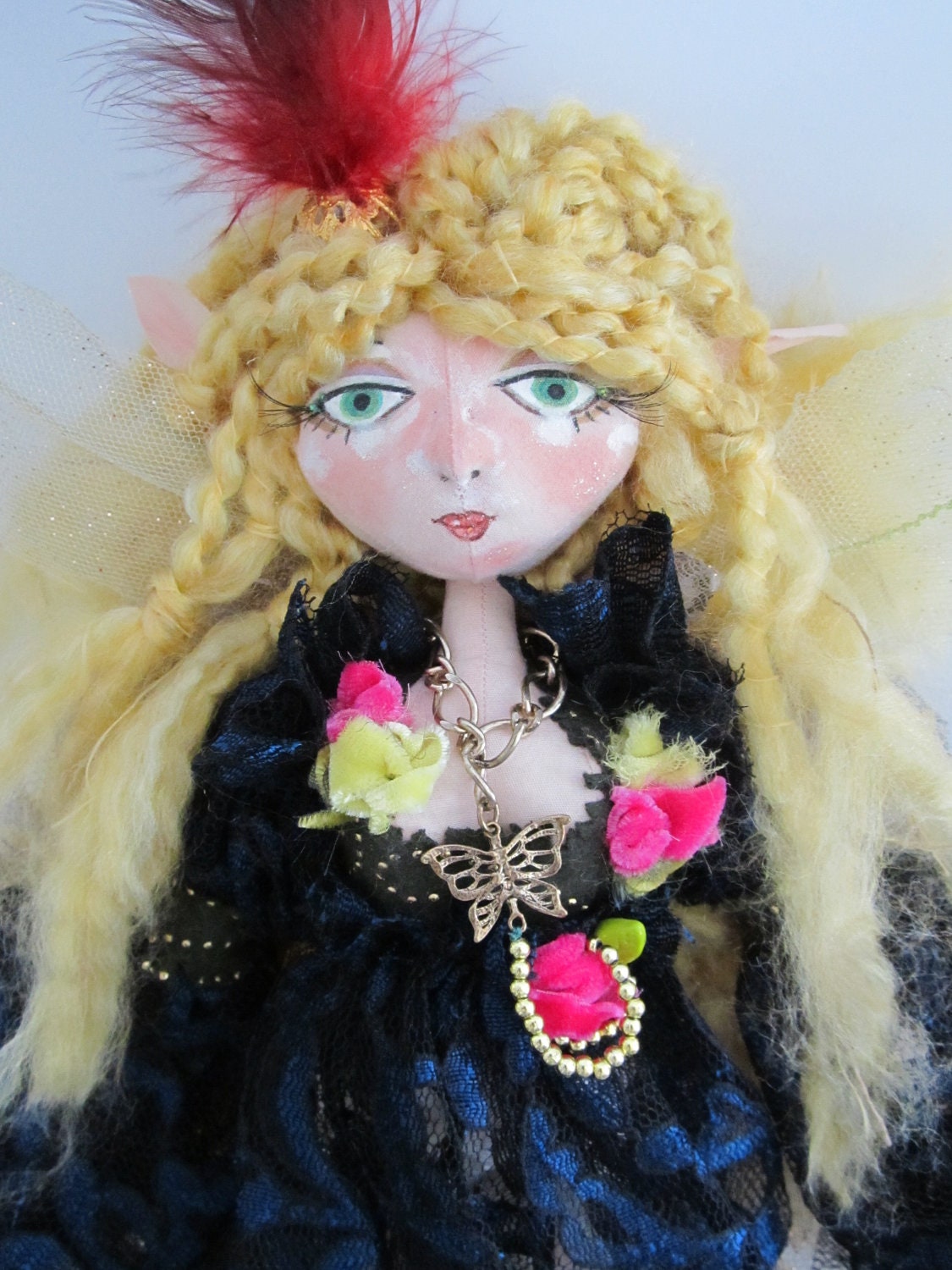 THE SORCERER, soft sculpture fairy doll, Ooak