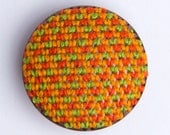 Native embroidered Brooch (Light orange, orange and green)