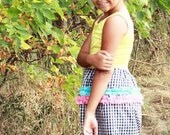 LAST ONE 9/10 -CLEARANCE - originally 35   Right Kind of Ruffles Dress -gingham, blue, pink and yellow tankdress