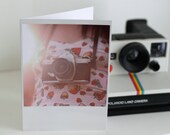 Camera love... polaroid style greetings card size A6