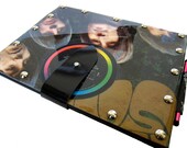 The Beatles iPad case, leather bookstyle, featuring vintage Rubber Soul record album