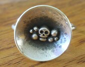 Sterling Silver Skull Ring size 6